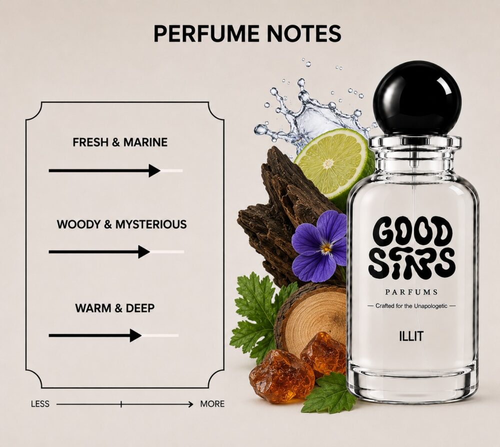 Illit Marine Oud Perfume with Cedarwood & Amber 100ml